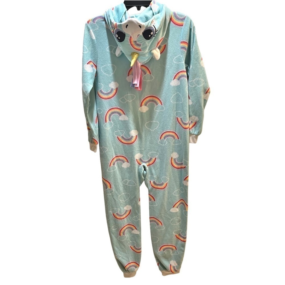 Cat & Jack Unicorn Fleece One Piece Zip Front Pajamas Sz 10/12 Girls - Picture 3 of 11